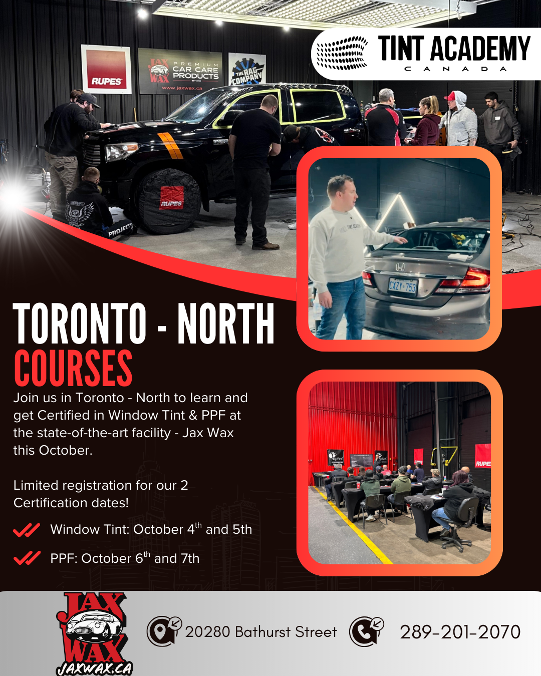 TINT ACADEMY CANADA PRESENTS - WINDOW TINT CLASS DEPOSIT