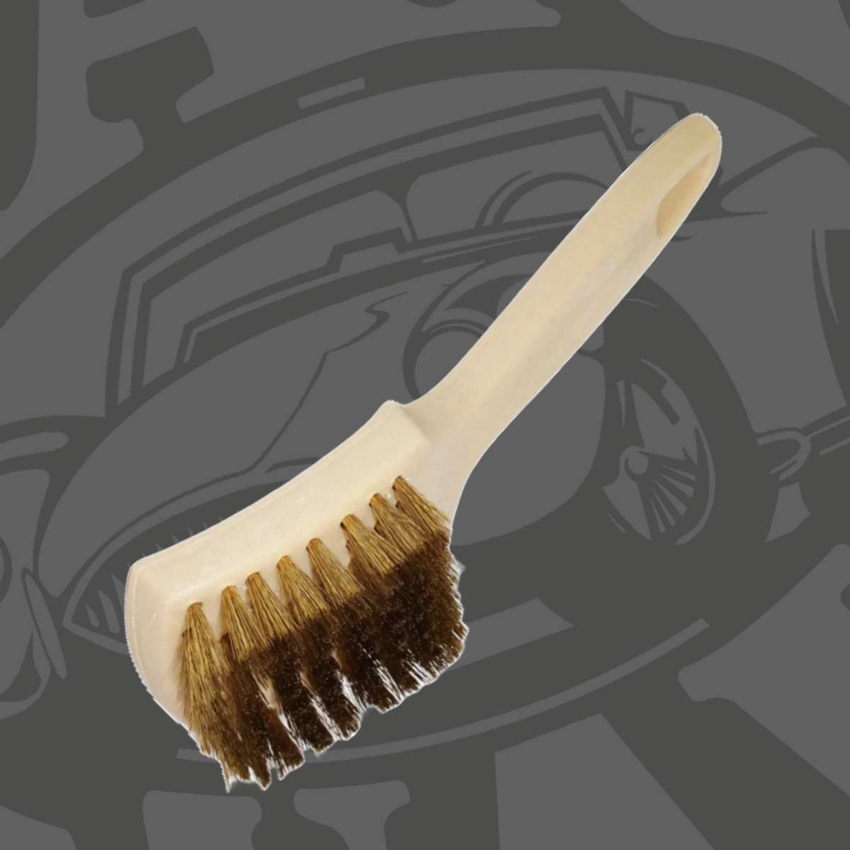 Brass Tire and Whitewall Brush 8&quot;